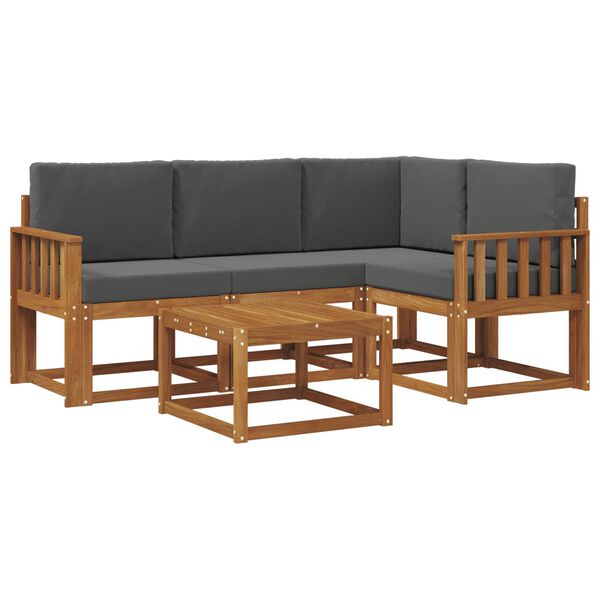 vidaXL &Sigma;&epsilon;&iota;&rho;ά &Kappa;&alpha;&nu;&alpha;&pi;έ &Epsilon;&xi;&omega;&tau;&epsilon;&rho;&iota;&kappa;&omicron;ύ &mu;&epsilon; &mu;&alpha;&xi;&iota;&lambda;ά&rho;&iota; 5 pcs &Phi;&upsilon;&sigma;&iota;&kappa;ό &kappa;&alpha;&iota; &Alpha;&nu;&theta;&rho;&alpha;&kappa;ί