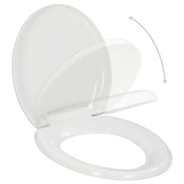 vidaXL Κάλυμμα Λεκάνης με Soft Close & Quick Release Λευκό