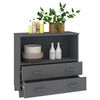 vidaXL Ντουλάπι HAMAR Σκ. Γκρι 85 x 35 x 80 εκ. από Μασίφ Ξύλο Πεύκου