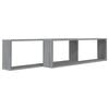 vidaXL Ραφιέρες Τοίχου Κύβος 2 τεμ Γκρι Sonoma 100x15x30εκ. Επεξ. Ξύλο