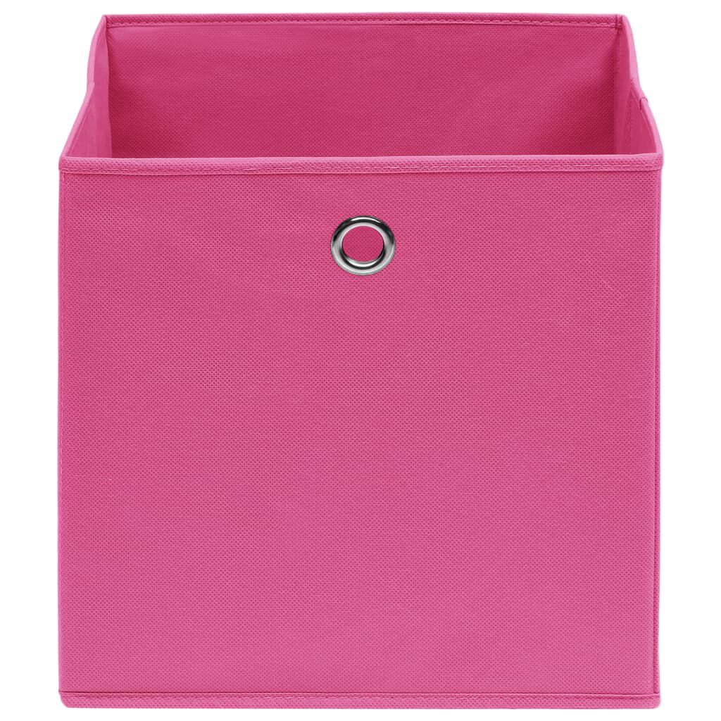 vidaXL Κουτιά Αποθήκευσης 4 τεμ. Ροζ 32 x 32 x 32 εκ. Υφασμάτινα