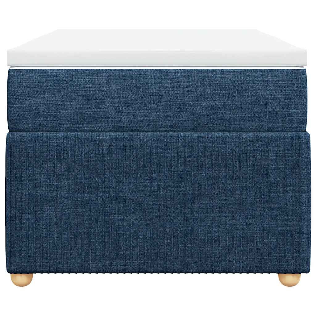 vidaXL Κρεβάτι Boxspring με Στρώμα Μπλε 100 x 200 εκ. Υφασμάτινο