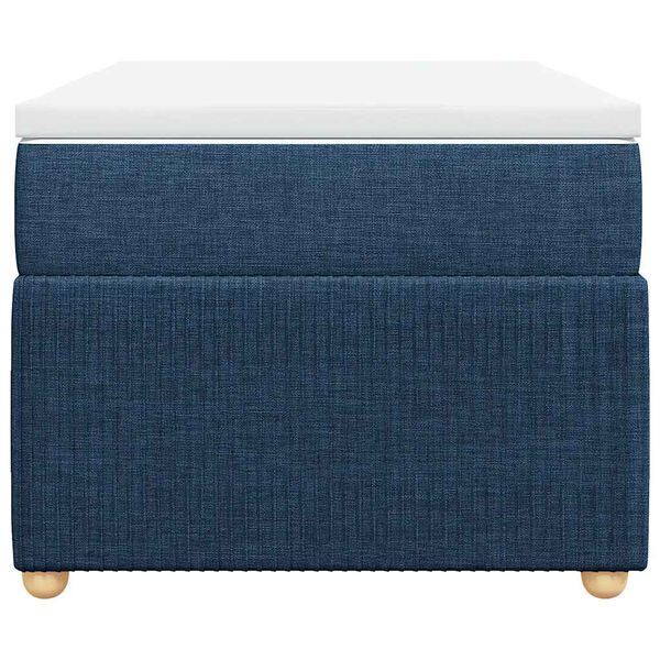 vidaXL Κρεβάτι Boxspring με Στρώμα Μπλε 100 x 200 εκ. Υφασμάτινο