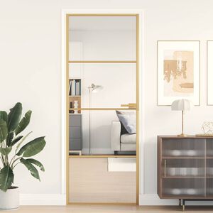 vidaXL &Epsilon;&sigma;&omega;&tau;&epsilon;&rho;&iota;&kappa;ή &Pi;ό&rho;&tau;&alpha; &Chi;&rho;&upsilon;&sigma;ή 76 x 201,5 &epsilon;&kappa;. &Psi;&eta;&mu;έ&nu;&omicron; &Gamma;&upsilon;&alpha;&lambda;ί & &Alpha;&lambda;&omicron;&upsilon;&mu;ί&nu;&iota;&omicron;