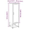 vidaXL Μπουφές Λευκός 36x39x123 εκ. από Ατσάλι