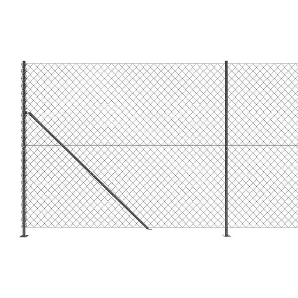 vidaXL Συρματόπλεγμα Περίφραξης Ανθρακί 1,8 x 10 μ. με Βάσεις Φλάντζα