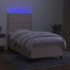 vidaXL &Kappa;&rho;&epsilon;&beta;ά&tau;&iota; Boxspring &mu;&epsilon; &Sigma;&tau;&rho;ώ&mu;&alpha; & LED &Kappa;&rho;&epsilon;&mu; 100x200 &epsilon;&kappa;. &Upsilon;&phi;&alpha;&sigma;&mu;ά&tau;&iota;&nu;&omicron;