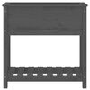 vidaXL Ζαρντινιέρα με Ράφι Γκρι 82,5x34,5x81 εκ. Μασίφ Ξύλο Πεύκου