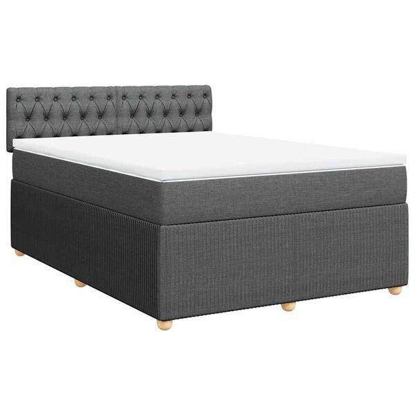 vidaXL &Kappa;&rho;&epsilon;&beta;ά&tau;&iota; Boxspring &mu;&epsilon; &Sigma;&tau;&rho;ώ&mu;&alpha; &Sigma;&kappa;&omicron;ύ&rho;&omicron; &Gamma;&kappa;&rho;&iota; 140x200 &epsilon;&kappa; &Upsilon;&phi;&alpha;&sigma;&mu;ά&tau;&iota;&nu;&omicron;