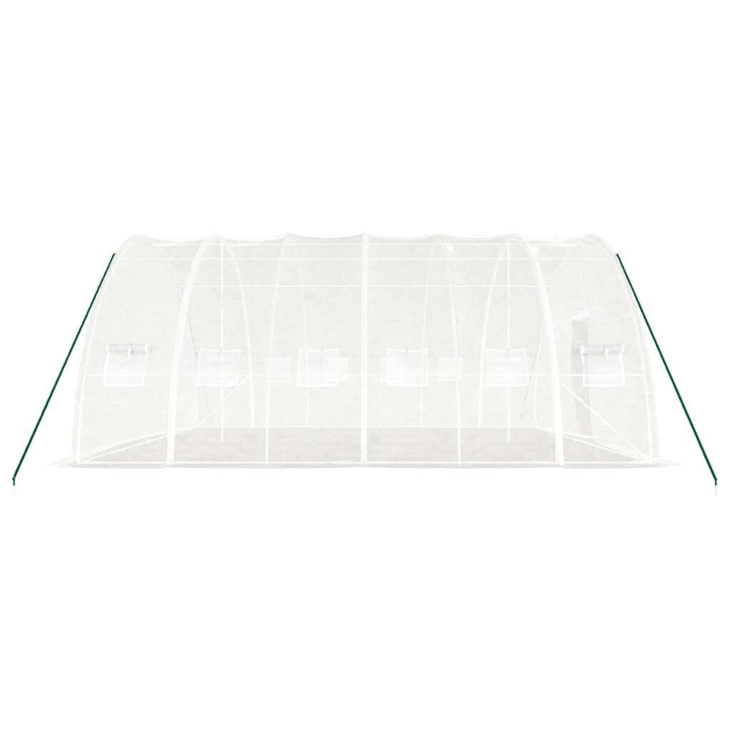 vidaXL Θερμοκήπιο με Ατσάλινο Πλαίσιο Λευκό 36 μ² 6 x 6 x 2,85 μ.