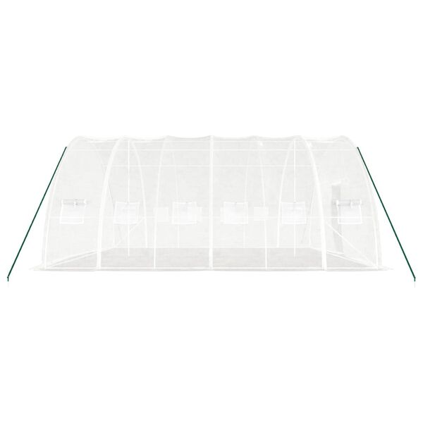 vidaXL Θερμοκήπιο με Ατσάλινο Πλαίσιο Λευκό 36 μ² 6 x 6 x 2,85 μ.