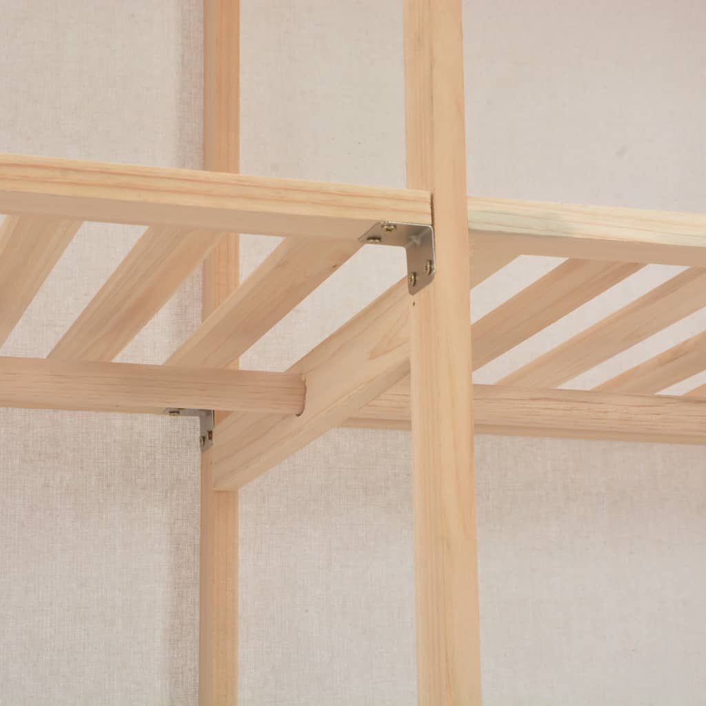 vidaXL Ντουλάπα Λευκή 200 x 40 x 170 εκ. Υφασμάτινη