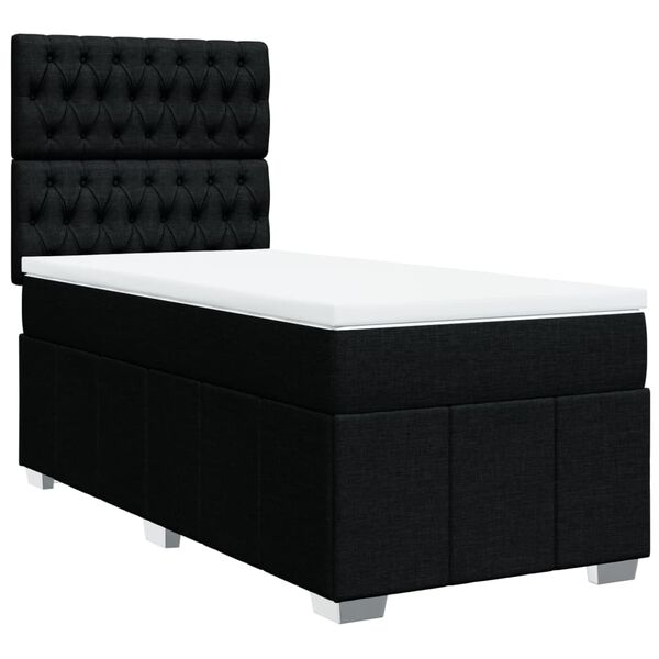 vidaXL &Kappa;&rho;&epsilon;&beta;ά&tau;&iota; Boxspring &mu;&epsilon; &Sigma;&tau;&rho;ώ&mu;&alpha; &Mu;&alpha;ύ&rho;&omicron; 80 x 200 &epsilon;&kappa;. &Upsilon;&phi;&alpha;&sigma;&mu;ά&tau;&iota;&nu;&omicron;