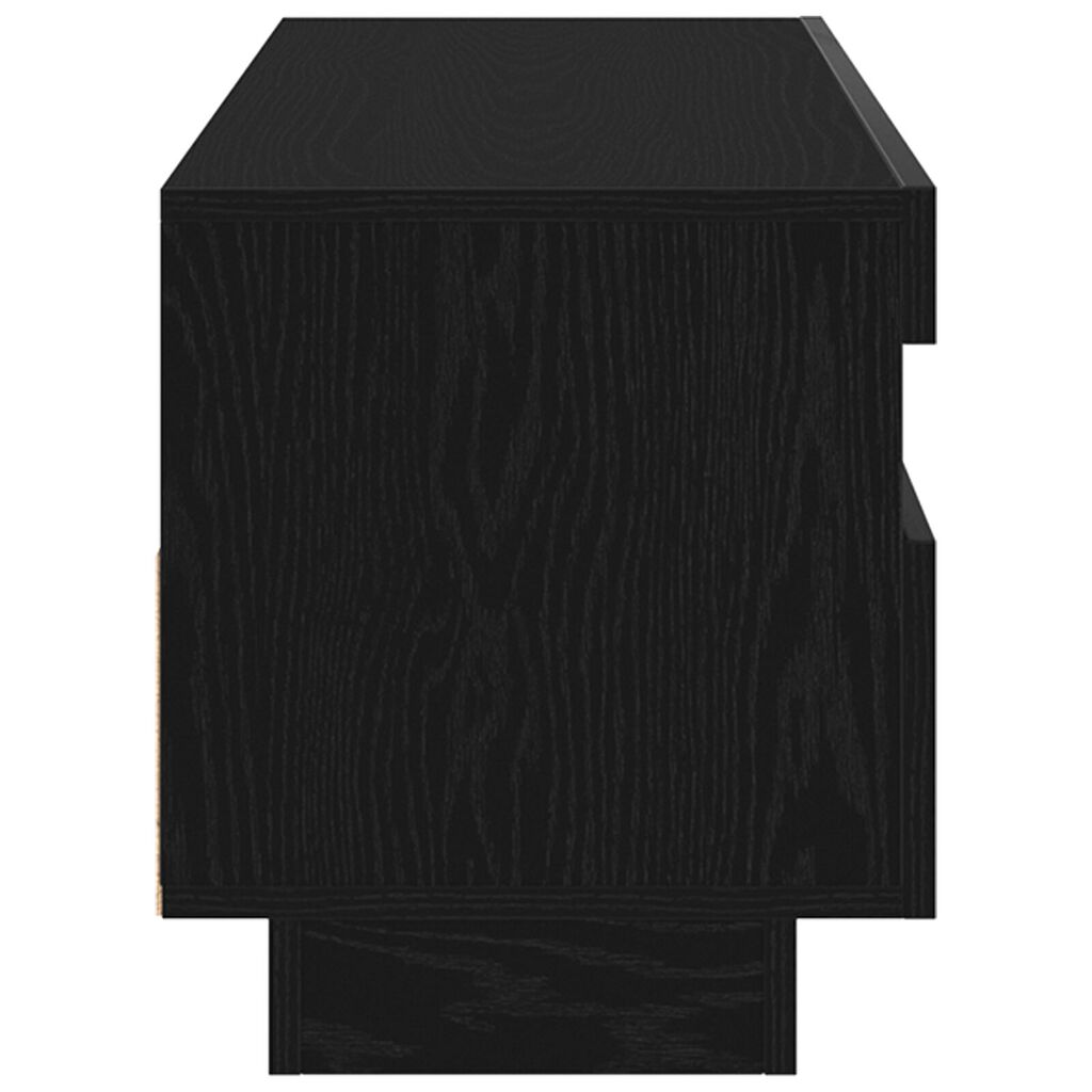 vidaXL Ντουλάπι τηλεόρασης με LED φώτα σε Μαύρο Δρυ 100x35x40 εκ. από επεξεργασμένο ξύλο