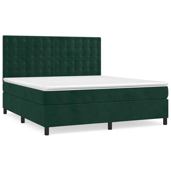 vidaXL &Kappa;&rho;&epsilon;&beta;ά&tau;&iota; Boxspring &mu;&epsilon; &Sigma;&tau;&rho;ώ&mu;&alpha; &Sigma;&kappa;&omicron;ύ&rho;&omicron; &Pi;&rho;ά&sigma;&iota;&nu;&omicron; 160x200&epsilon;&kappa;. &Beta;&epsilon;&lambda;&omicron;ύ&delta;&iota;&nu;&omicron;