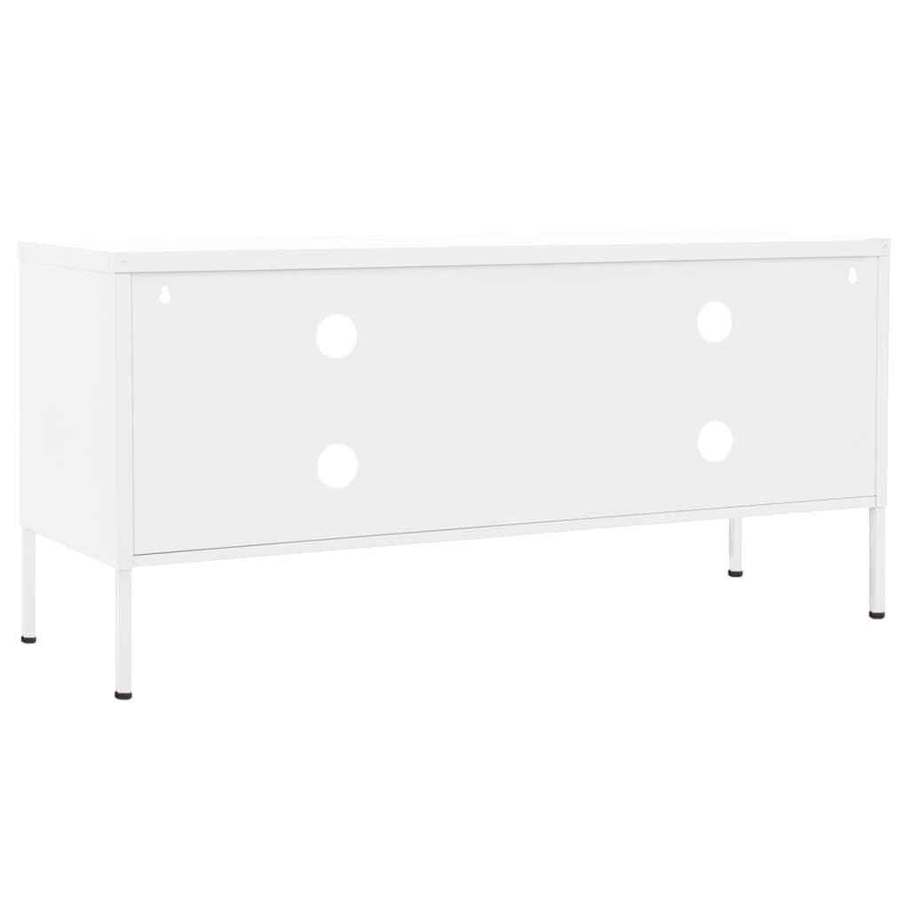 vidaXL Έπιπλο Τηλεόρασης Λευκό 105x35x50 εκ. από Ατσάλι