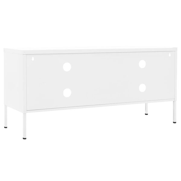 vidaXL Έπιπλο Τηλεόρασης Λευκό 105x35x50 εκ. από Ατσάλι