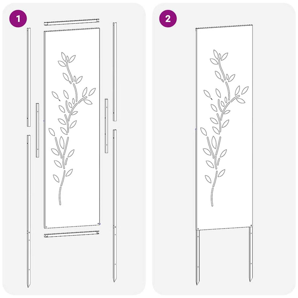 vidaXL Διακοσμητική Πλάκα Κήπου Άλλο Λευκό 32 x 140 εκ