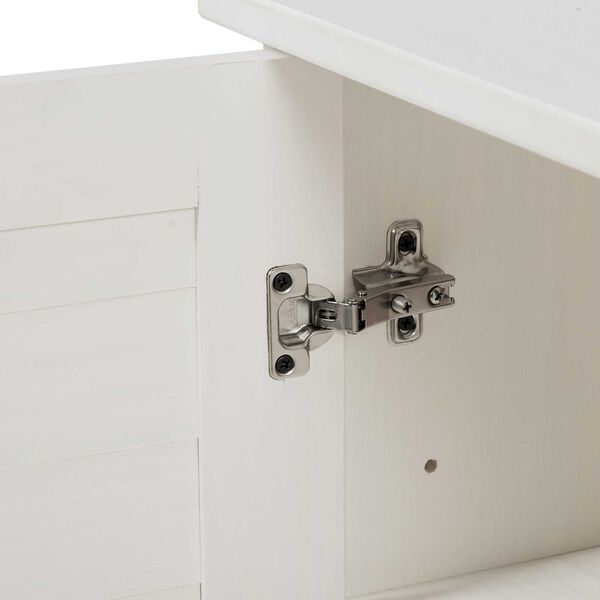 vidaXL Ντουλάπι Μπάνιου Λευκό 68 x 34 x 110 εκ. Μασίφ ξύλο πεύκου