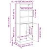 vidaXL Highboard &Pi;&alpha;&lambda;&iota;ό &Xi;ύ&lambda;&omicron; 69,5 x 32,5 x 180 &epsilon;&kappa; &Epsilon;&pi;&epsilon;&xi;&epsilon;&rho;&gamma;&alpha;&sigma;&mu;έ&nu;&omicron; &xi;ύ&lambda;&omicron;