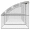 vidaXL Κλουβί για κότες Ασημί 800 x 200 x 198.5 εκ