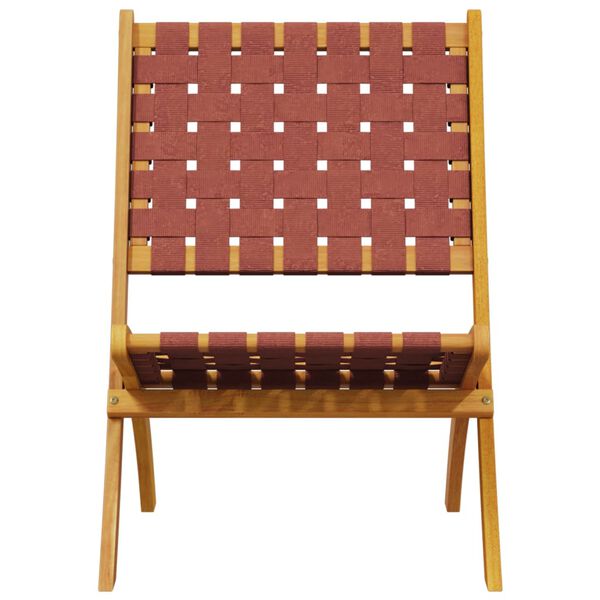 vidaXL Καρέκλες Κήπου Πτυσσόμενες 2 τεμ. με Τραπέζι Κόκκινο Μασίφ Ξύλο