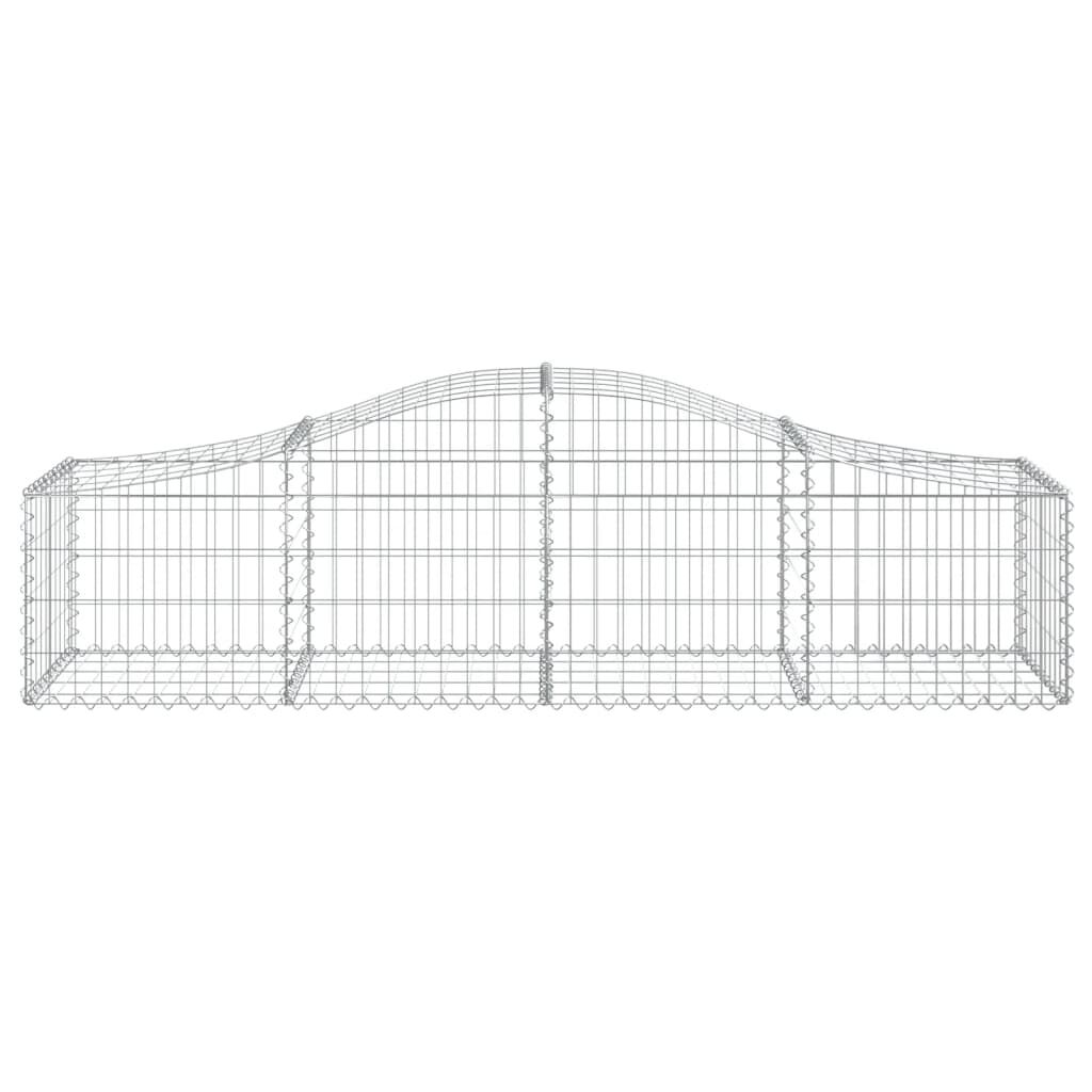 vidaXL Συρματοκιβώτια Τοξωτά 5 τεμ. 200x50x40/60 εκ. Γαλβαν. Ατσάλι