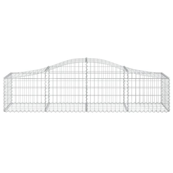 vidaXL Συρματοκιβώτια Τοξωτά 5 τεμ. 200x50x40/60 εκ. Γαλβαν. Ατσάλι