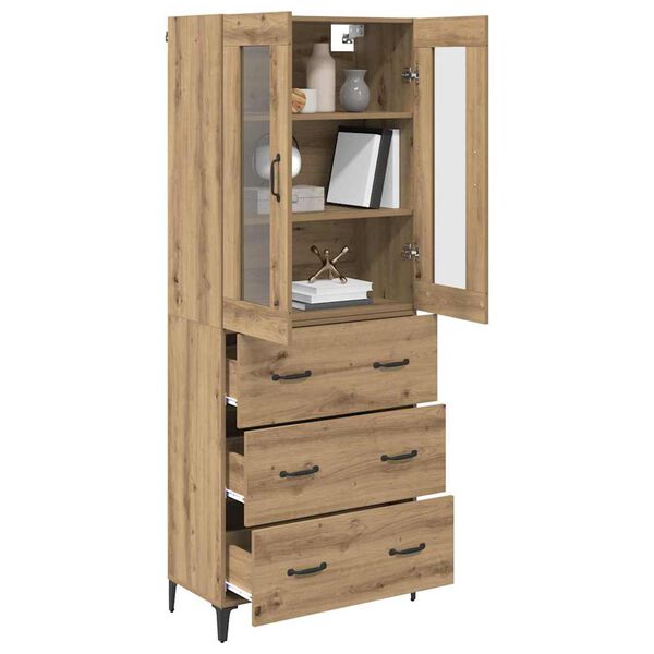 vidaXL Highboard Artisan Oak 69,5 x 34 x 180 &epsilon;&kappa;. &Epsilon;&pi;&epsilon;&xi;&epsilon;&rho;&gamma;&alpha;&sigma;&mu;έ&nu;&omicron; &xi;ύ&lambda;&omicron;