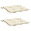 vidaXL Μαξιλάρια Καρέκλας Κήπου 2 τεμ. Κρεμ 50x50x3 εκ. Oxford Ύφασμα