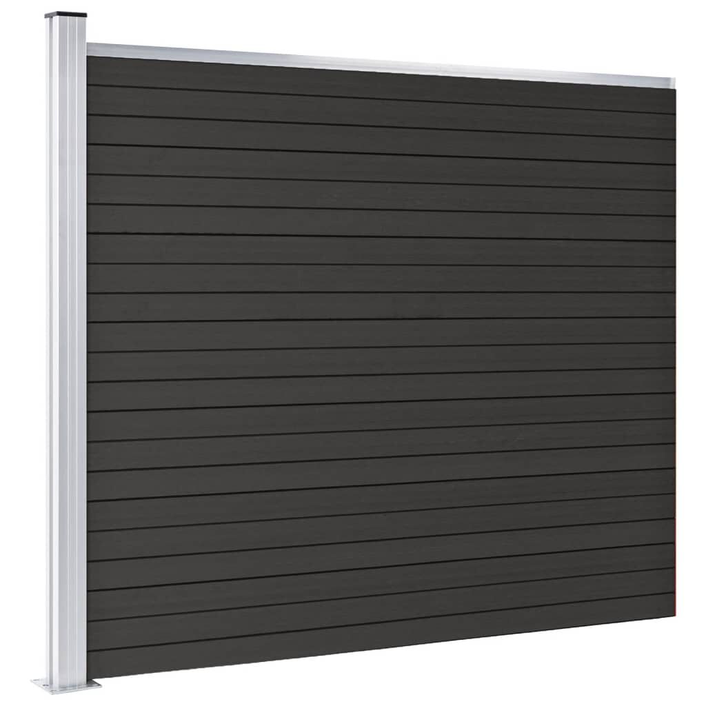 vidaXL Πάνελ Περίφραξης Γκρι 175 x 146 εκ. από WPC
