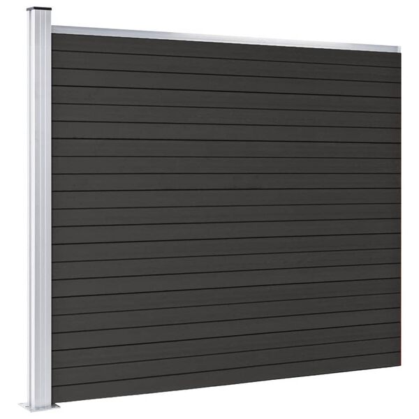 vidaXL Πάνελ Περίφραξης Γκρι 175 x 146 εκ. από WPC