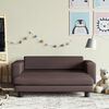 vidaXL Καναπές Παιδικός με Υποπόδιο Καφέ 100 x 50 x 30 εκ. Συνθ. Δέρμα