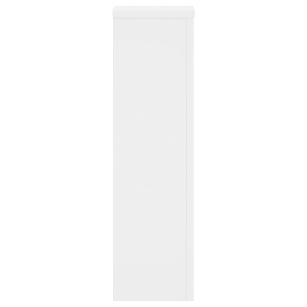 vidaXL Βάσεις Φυτών 2 τεμ. Λευκές 17x17x60 εκ. από Επεξεργασμένο Ξύλο