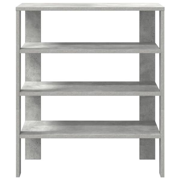 Ράφι παπουτσιών vidaXL Γκρι μπετόν 61x32x70 cm Κατασκευασμένο ξύλο