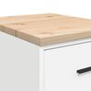 vidaXL ντουλάπι αποθήκευσης γκαράζ Λευκό 40x51x85 εκ μασίφ ξύλο πεύκο