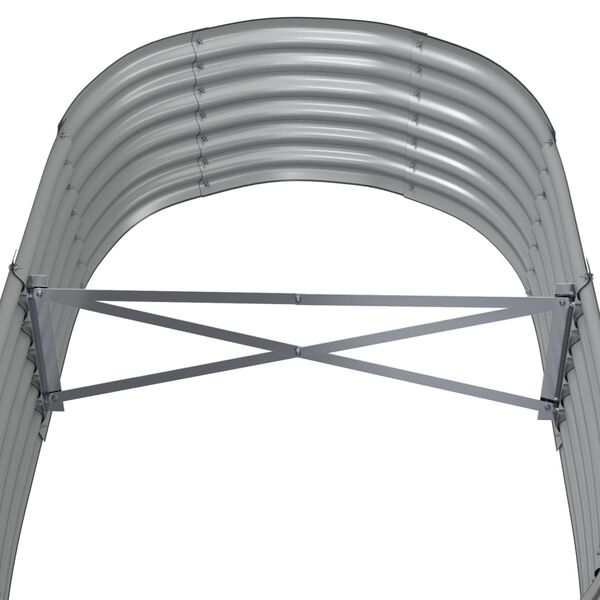 vidaXL Ζαρντινιέρα Γκρι 152x80x36 εκ. Ατσάλι με Ηλεκτρ. Βαφή Πούδρας