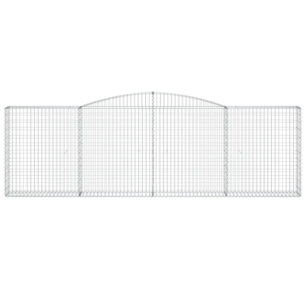 vidaXL Συρματοκιβώτια Τοξωτά 3 τεμ. 400x30x120/140 εκ. Γαλβαν. Ατσάλι