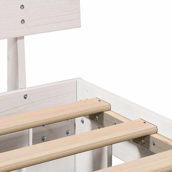 vidaXL Σκελετός Κρεβατιού Λευκό 100 x 200 cm Μασίφ ξύλο πεύκου