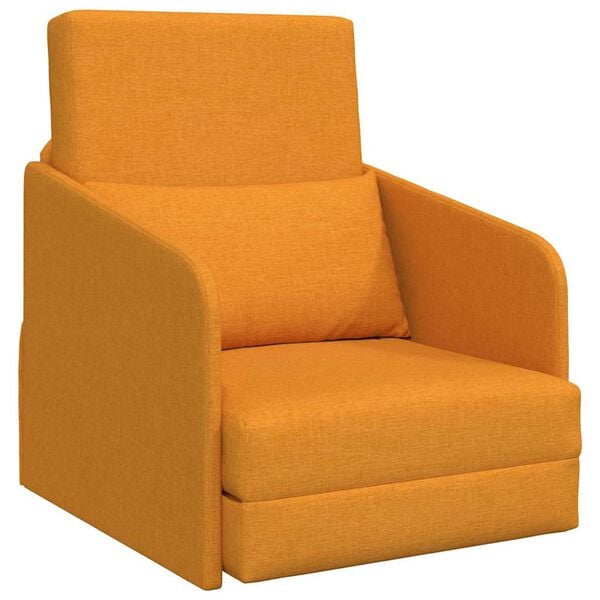 vidaXL Κρεβάτι καναπές Σκούρο κίτρινο 65 x 80 x 83 εκ. ύφασμα