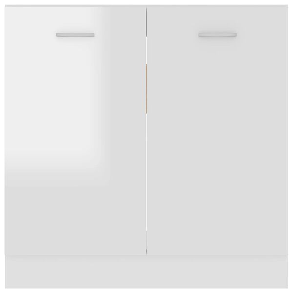 vidaXL Ντουλάπι Νεροχύτη Lyon Γυαλιστερό Λευκό 80x46x81,5εκ.