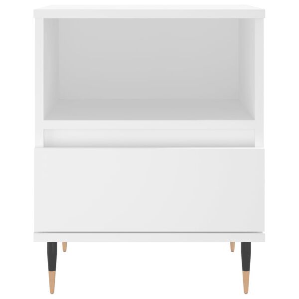 vidaXL Κομοδίνα Λευκά 2 τεμ. 40 x 35 x 50 εκ. από Επεξεργασμένο Ξύλο