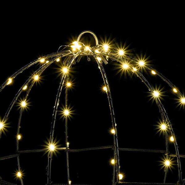 vidaXL Μπάλα με 96 LED Θερμό λευκό 30 cm Μέταλλο