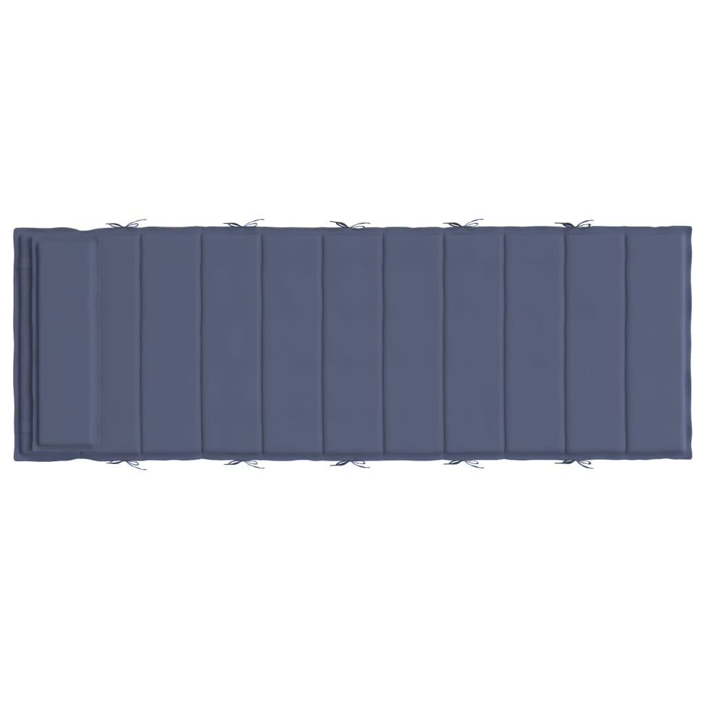 vidaXL Μαξιλάρι Ξαπλώστρας Ναυτικό Μπλε 180x60x4 εκ. από Ύφασμα Oxford