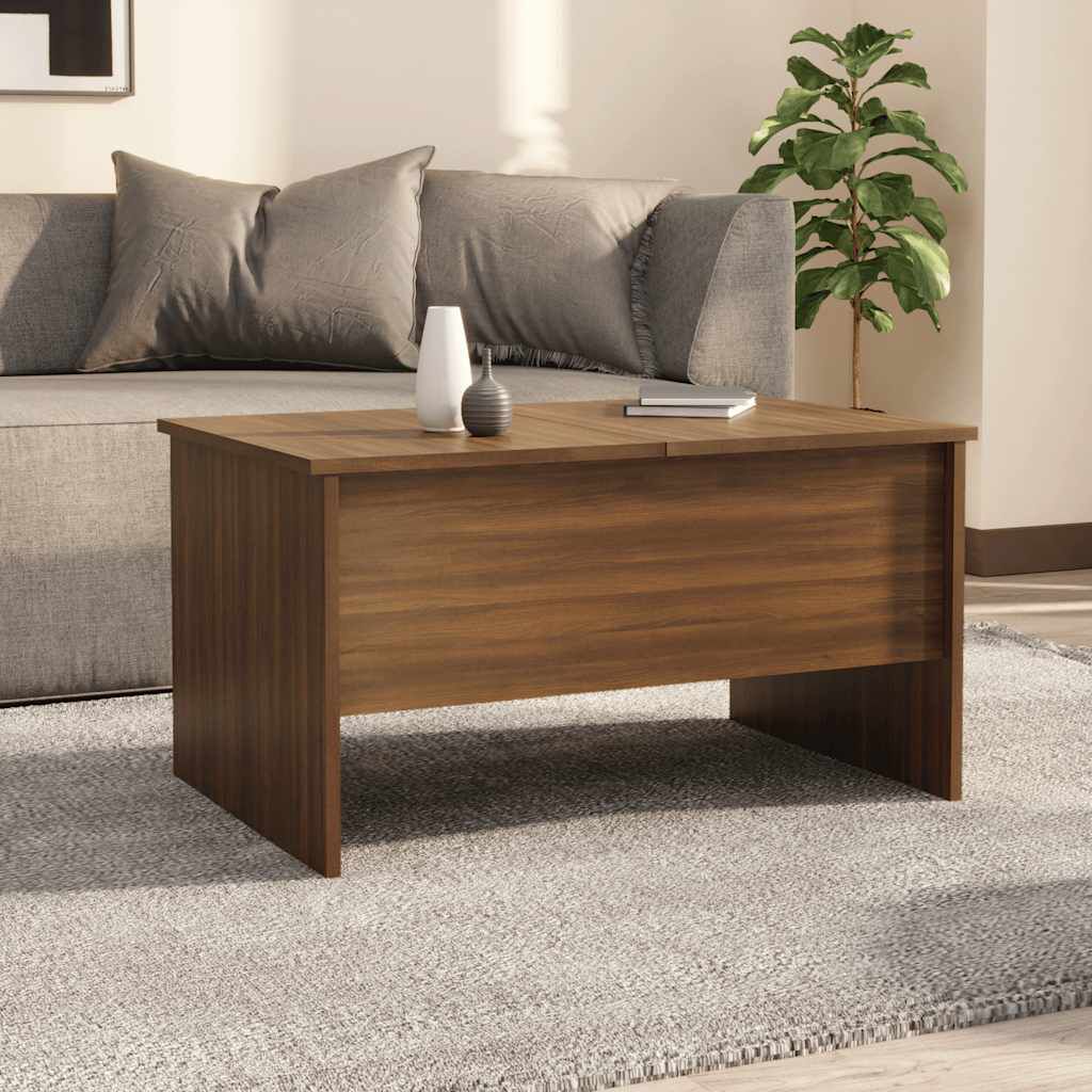 vidaXL Τραπεζάκι Σαλονιού Καφέ Δρυς 80x50x42,5εκ. Επεξεργασμένο Ξύλο