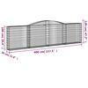 vidaXL Συρματοκιβώτιο Τοξωτό 400x30x100/120εκ. από Γαλβανισμένο Χάλυβα