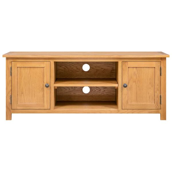 vidaXL Έπιπλο Τηλεόρασης 110 x 35 x 44 εκ. από Μασίφ Ξύλο Δρυός