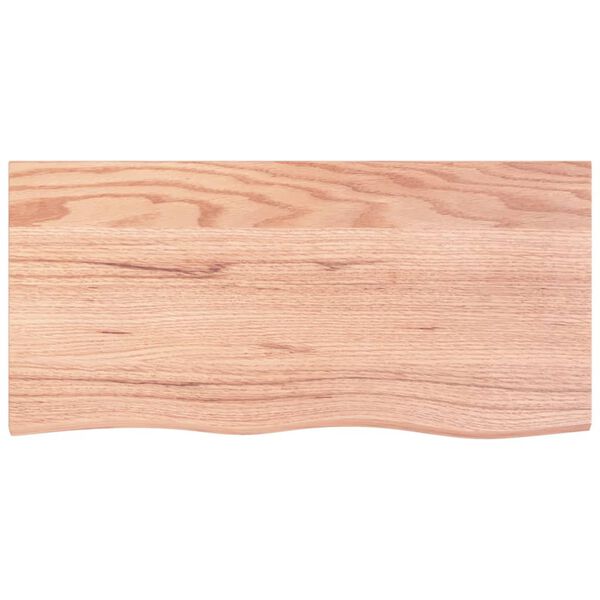 vidaXL Επιφ Τραπεζιού Αν Καφέ 100x50x(2-4)εκ. Επεξ. Μασίφ Ξύλο Δρυός