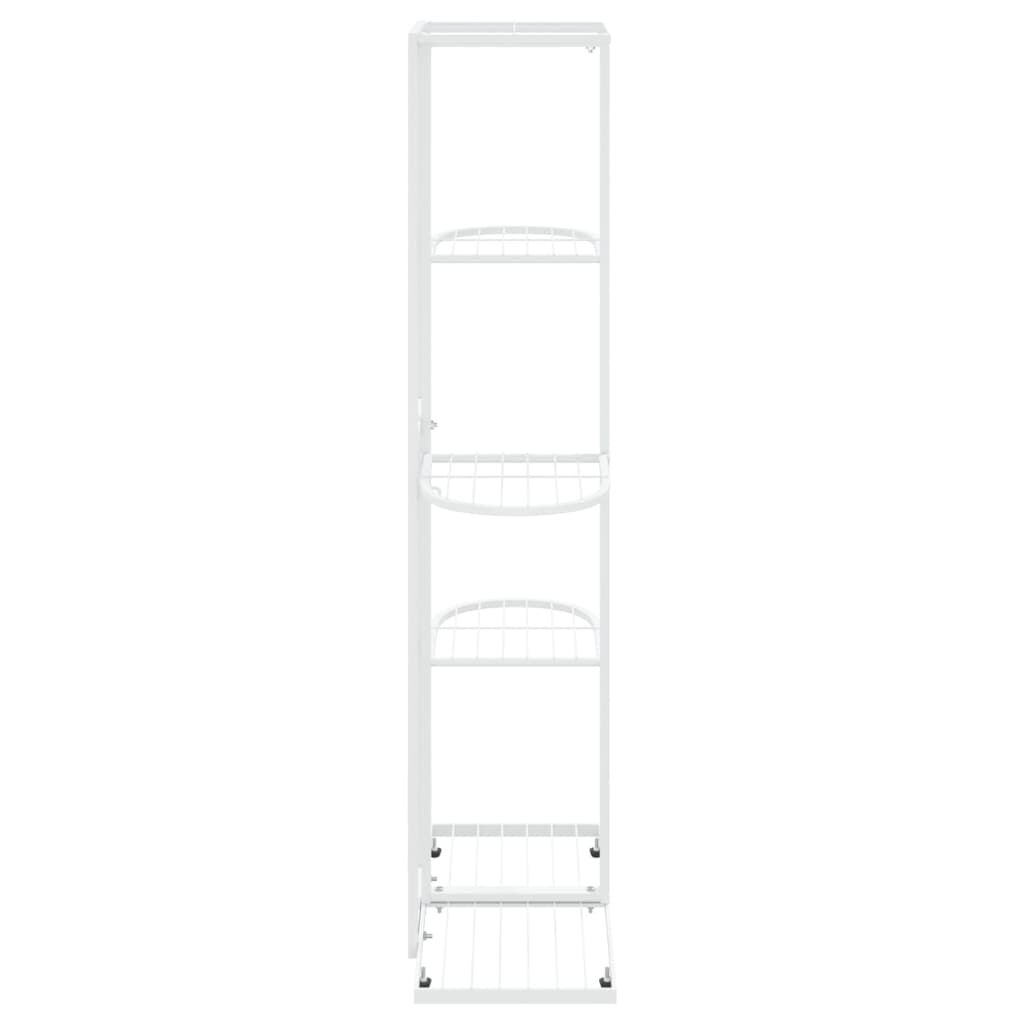 vidaXL Ανθοστήλη 5 Επιπέδων Λευκή 43 x 22 x 98 εκ. Μεταλλική