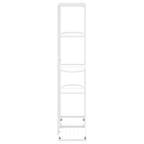 vidaXL Ανθοστήλη 5 Επιπέδων Λευκή 43 x 22 x 98 εκ. Μεταλλική